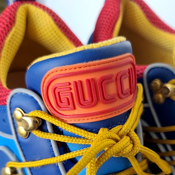 Authentic Gucci Flashtreck Multi Color Trainer sneaker Mens size 8 - Picture 3 of 7